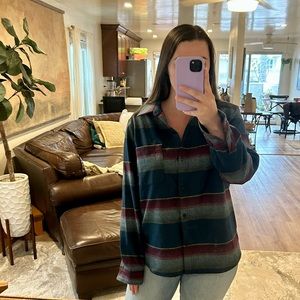 Pendleton 100% Wool Striped Shacket L